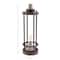 Brown Iron Industrial LED Lantern, 13" x 4" x 4"